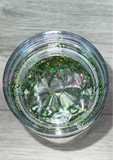 Glitter Shaker Cold Cup - Silver & Green