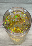 Glitter Shaker Cold Cups - Yellow, Gold, Green, Blue & Pink