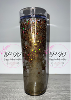 Glitter Shaker Cold Cup - Coffee Brown