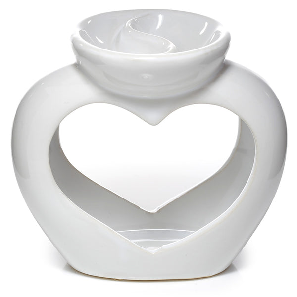 Ceramic Heart Shaped Double Dish Burner (more options)
