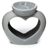 Ceramic Heart Shaped Double Dish Burner (more options)