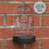Personalised Home Outdoor Solar Light