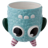 Novelty Upside Down Ceramic Mug - Blue Monstarz Monster