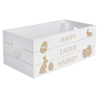 Personalised Easter Bunny Small Wooden Crate