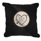 Personalised Wood Carving Black Cushion Cover