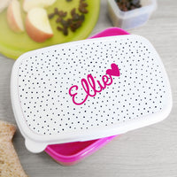 Personalised Name Only Pink Lunch Box (more options)