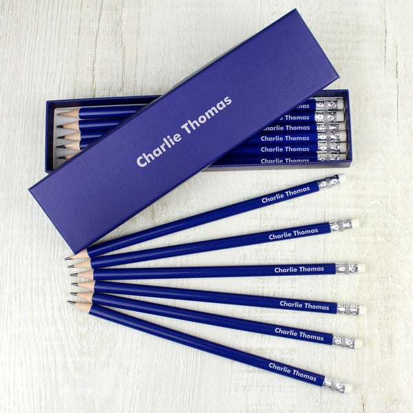 Personalised Name Only Box and 12 HB Pencils (more options)