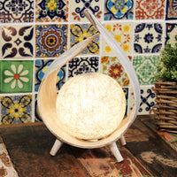 Natural Coconut Lamp - Whitewash Wrapover