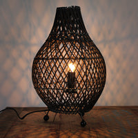 Rattan Table Lamps - Black