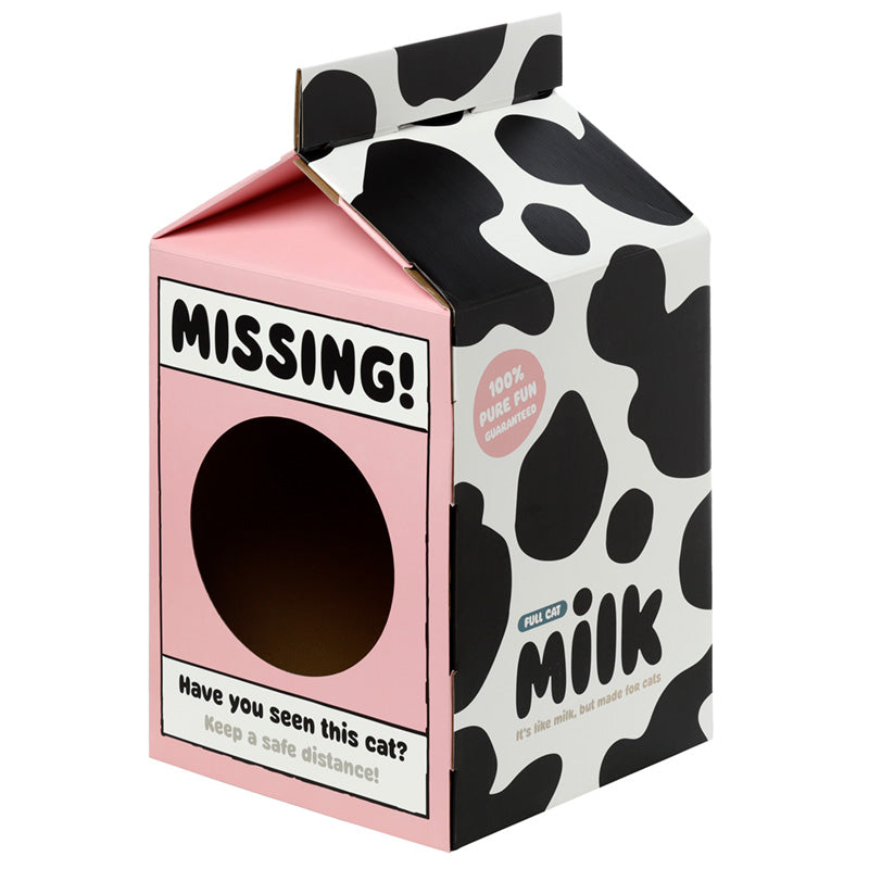 Cardboard Cat Den Playhouse - Milk Carton