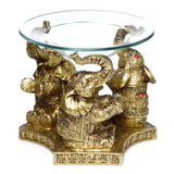 Wax Burner - Gold Lucky Elephant