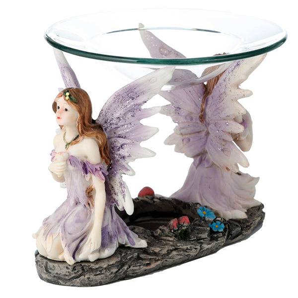 Meadow Flower Fairy Oil and Wax Burner with Glass Dish