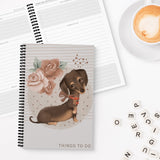 Painted Dachshund To Do List Book