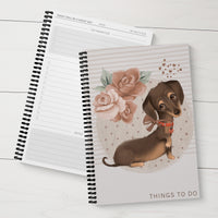 Painted Dachshund To Do List Book