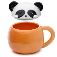 Peeping Lid Ceramic Lidded Animal Mug - Adoramals Panda