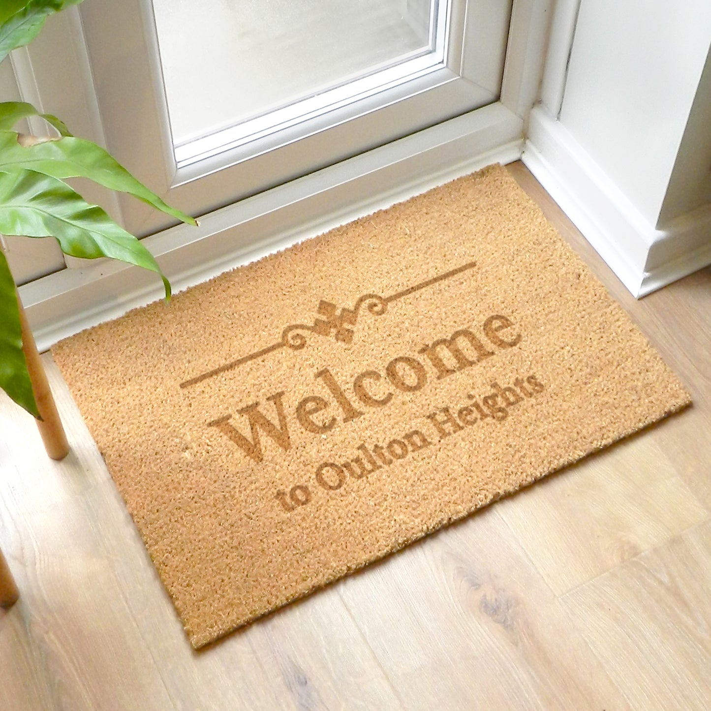 Personalised Ornate Rectangle Indoor Doormat