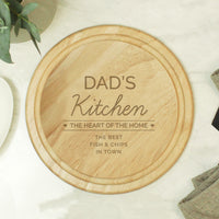 Personalised 'Heart of The Home' Wooden Chopping board