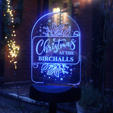 Personalised Family Christmas Outdoor Solar Light