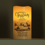 Personalised Christmas Town LED Candle