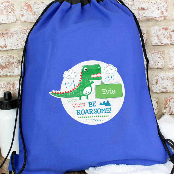 Personalised 'Be Roarsome' Dinosaur Kit Bag