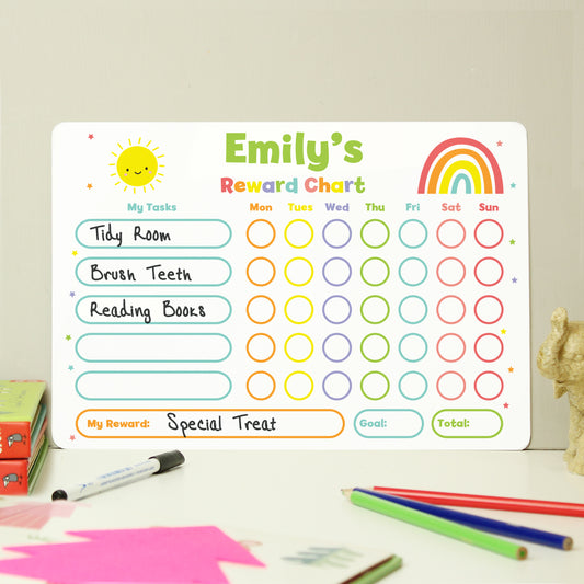 Personalised Rewards Chart & Dry Wipe Pen