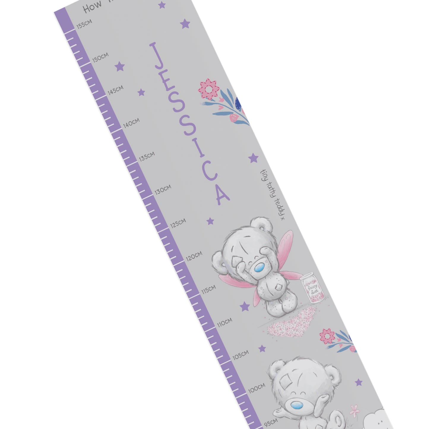 Personalised Tiny Tatty Teddy Unicorn Height Chart