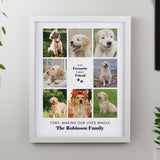 Personalised Pet Multi Photo Upload Framed Print (more options)