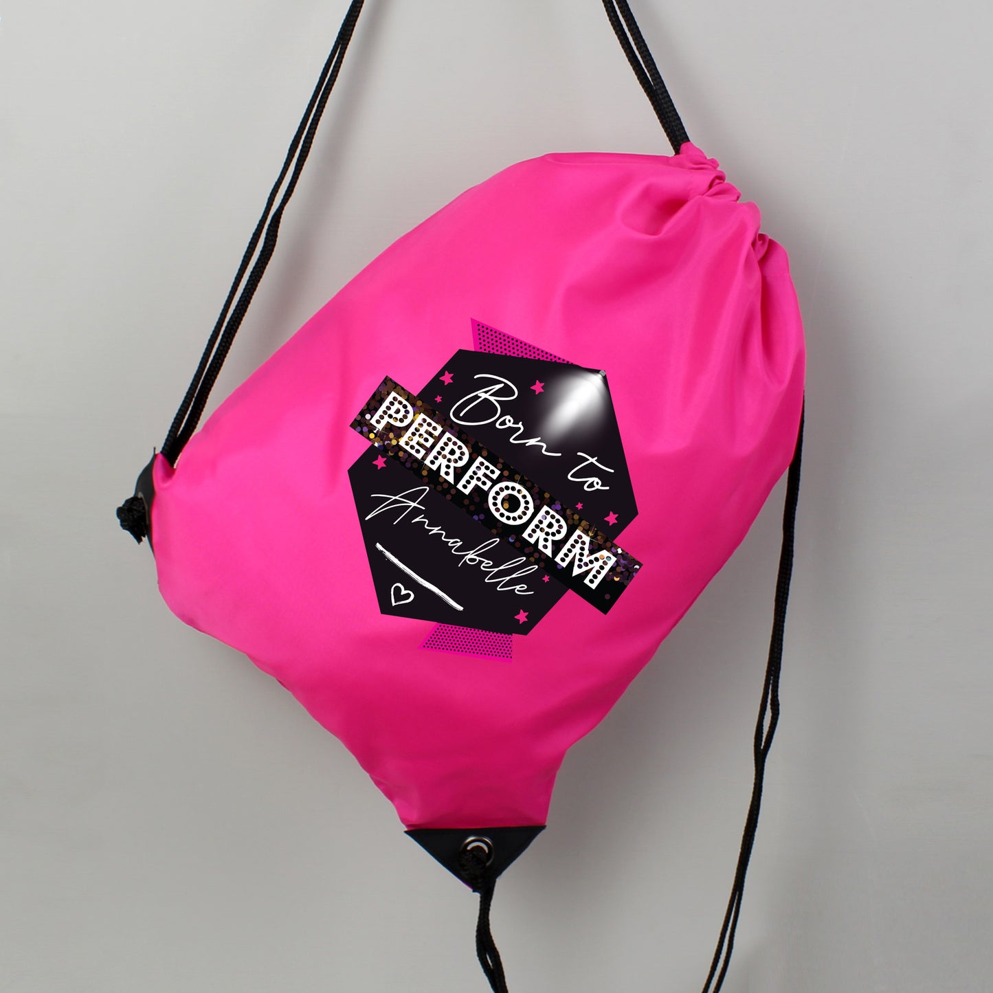 Personalised 'Born to Perform' Pink Kit Bag