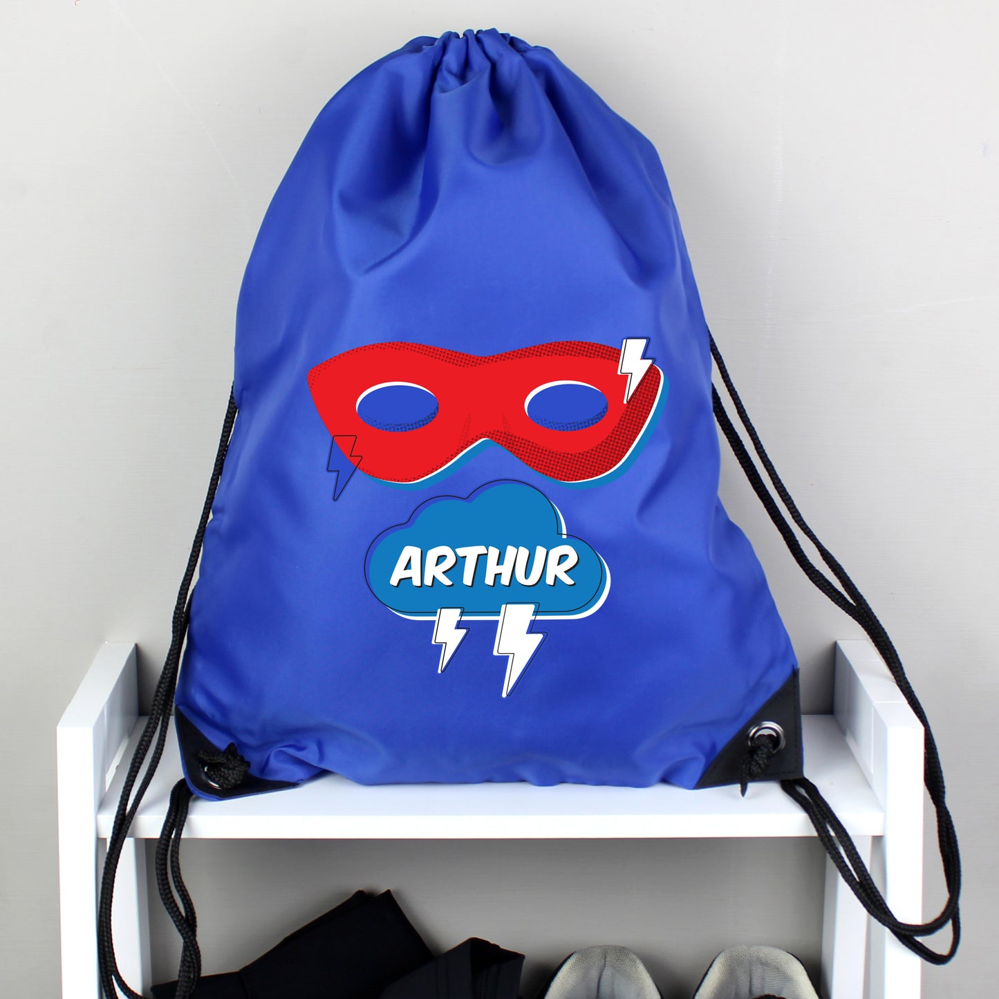 Personalised Superhero Blue Kit Bag