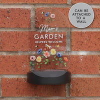 Personalised Flower Garden Outdoor Solar Light