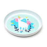 Recycled RPET Set of 5 Kids Cup, Bowl, Plate & Cutlery Set - Unicorn Magic