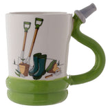 Garden Hose Shaped Handle Ceramic Mug