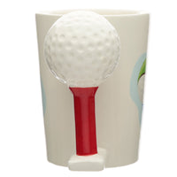 Golf Ball and Tee Shaped Handle Mug