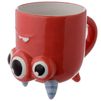Novelty Upside Down Ceramic Mug - Red Monstarz Monster