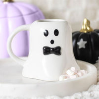 Mr Boo Ghost Shaped Mug With Bow Tie