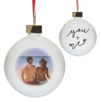 Personalised Me & You Photo Upload Bauble