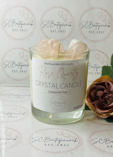 Crystal Candle - Rose Quartz