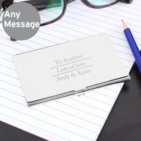 Personalised Classic Business Card Holder