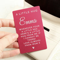 Personalised Free Text Cerise Wallet Card