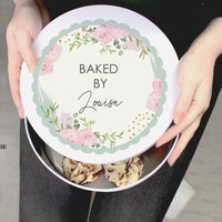 Personalised Abstract Rose Cake Tin