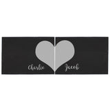 Personalised Two Hearts Slate Placemat Set