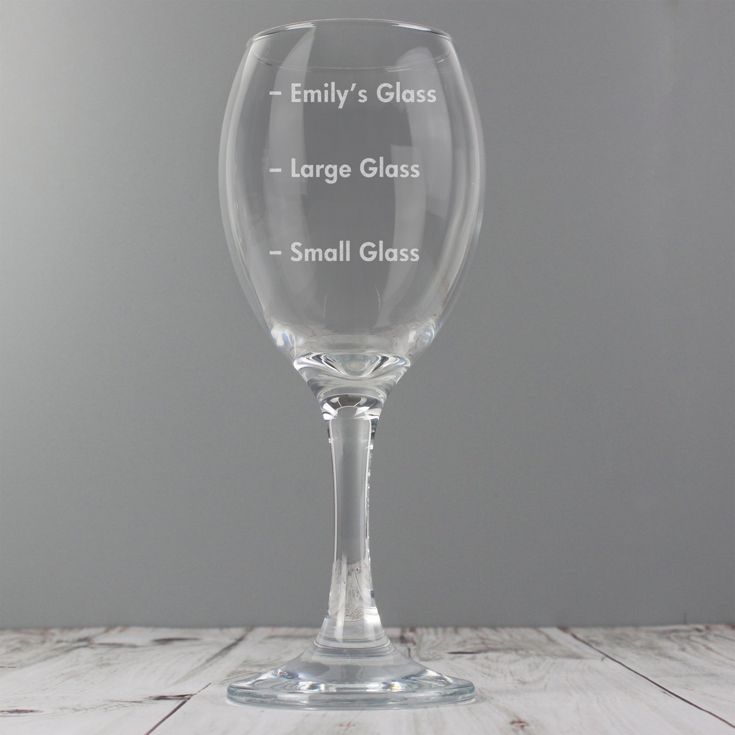 Personalised Measures Wine Glass