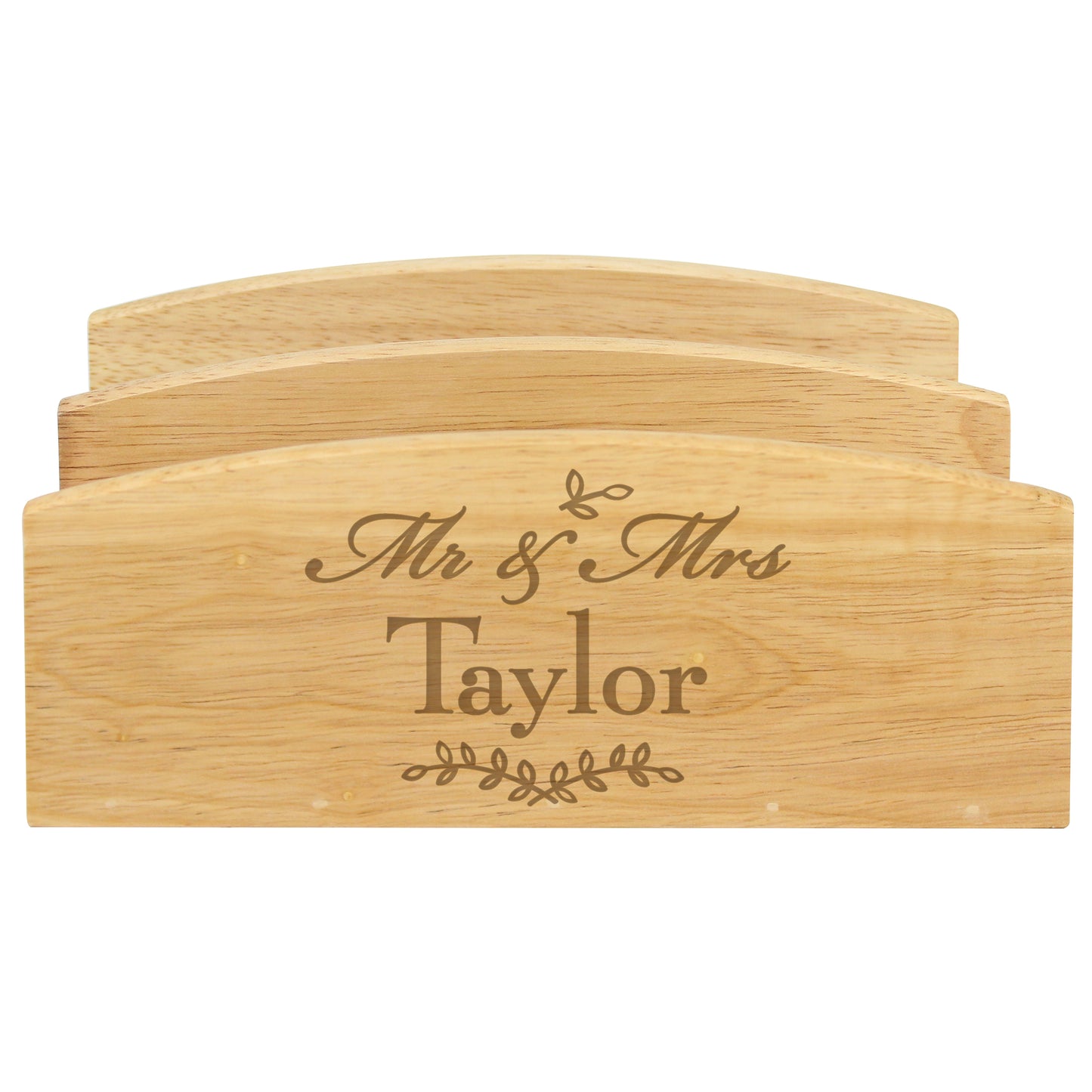 Personalised Mr & Mrs Wooden Letter Rack