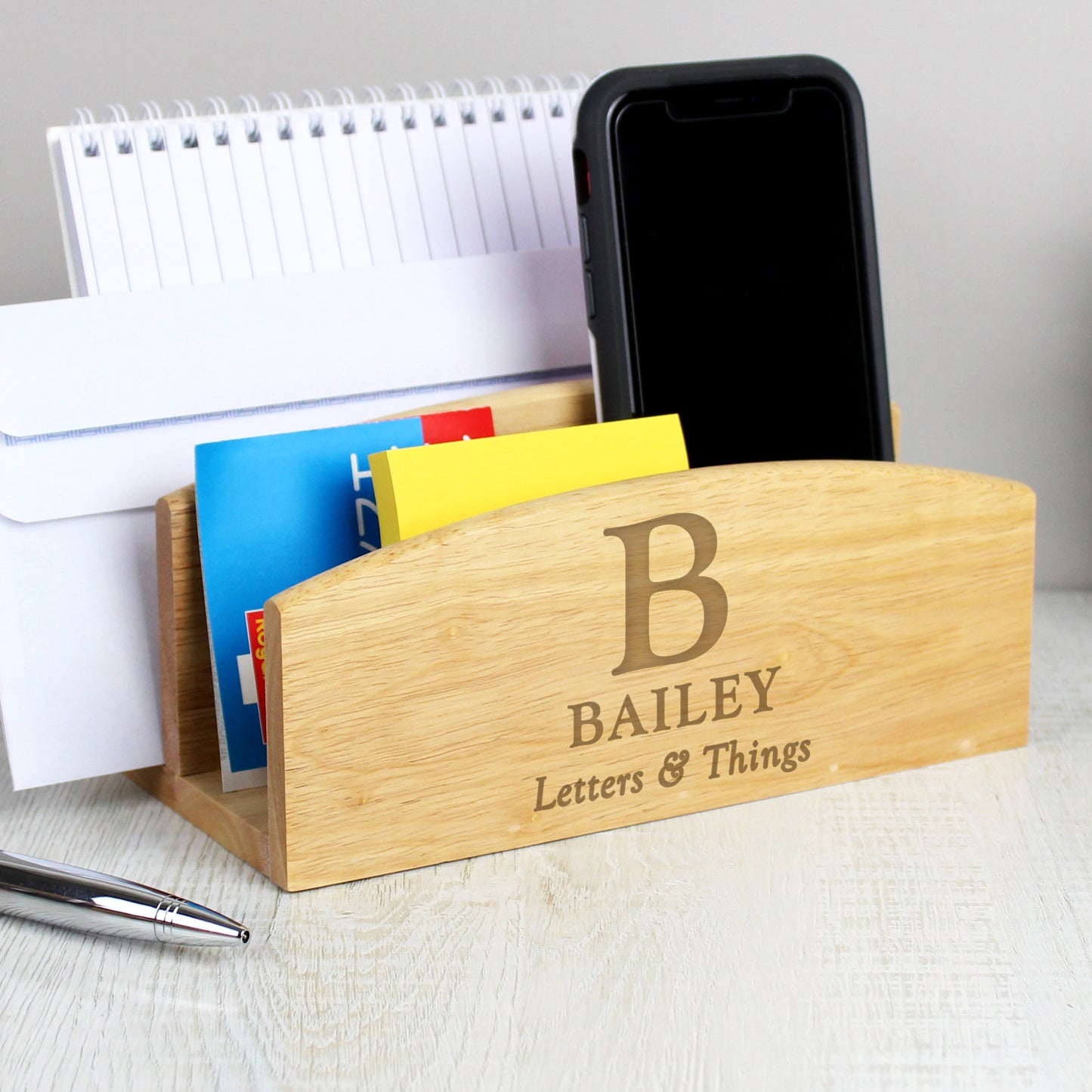 Personalised Initial & Message Wooden Letter Rack