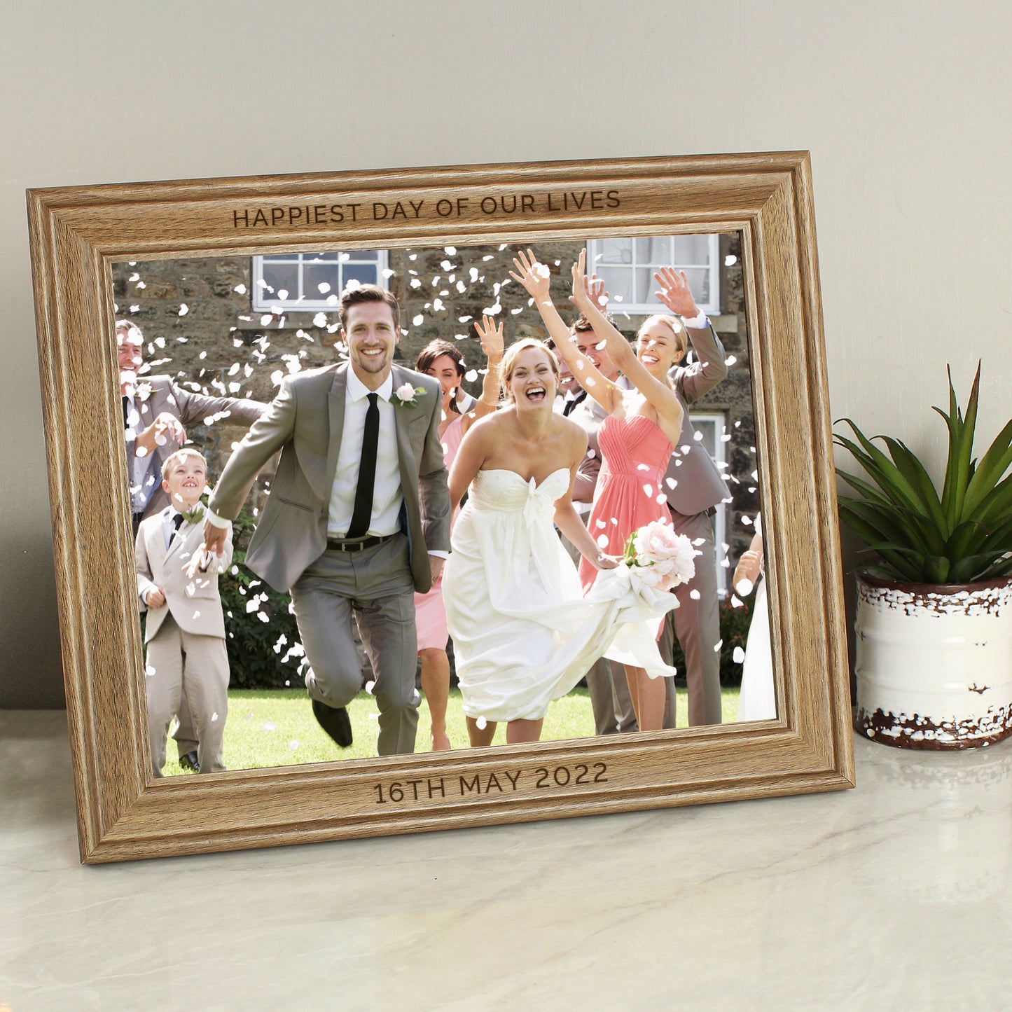 Personalised Free Text 10x8 Wooden Frame