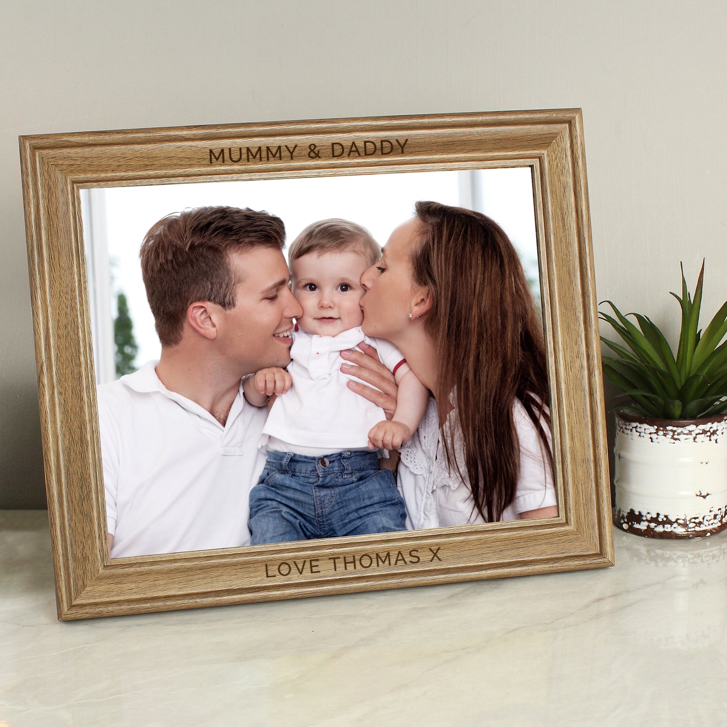 Personalised Free Text 10x8 Wooden Frame