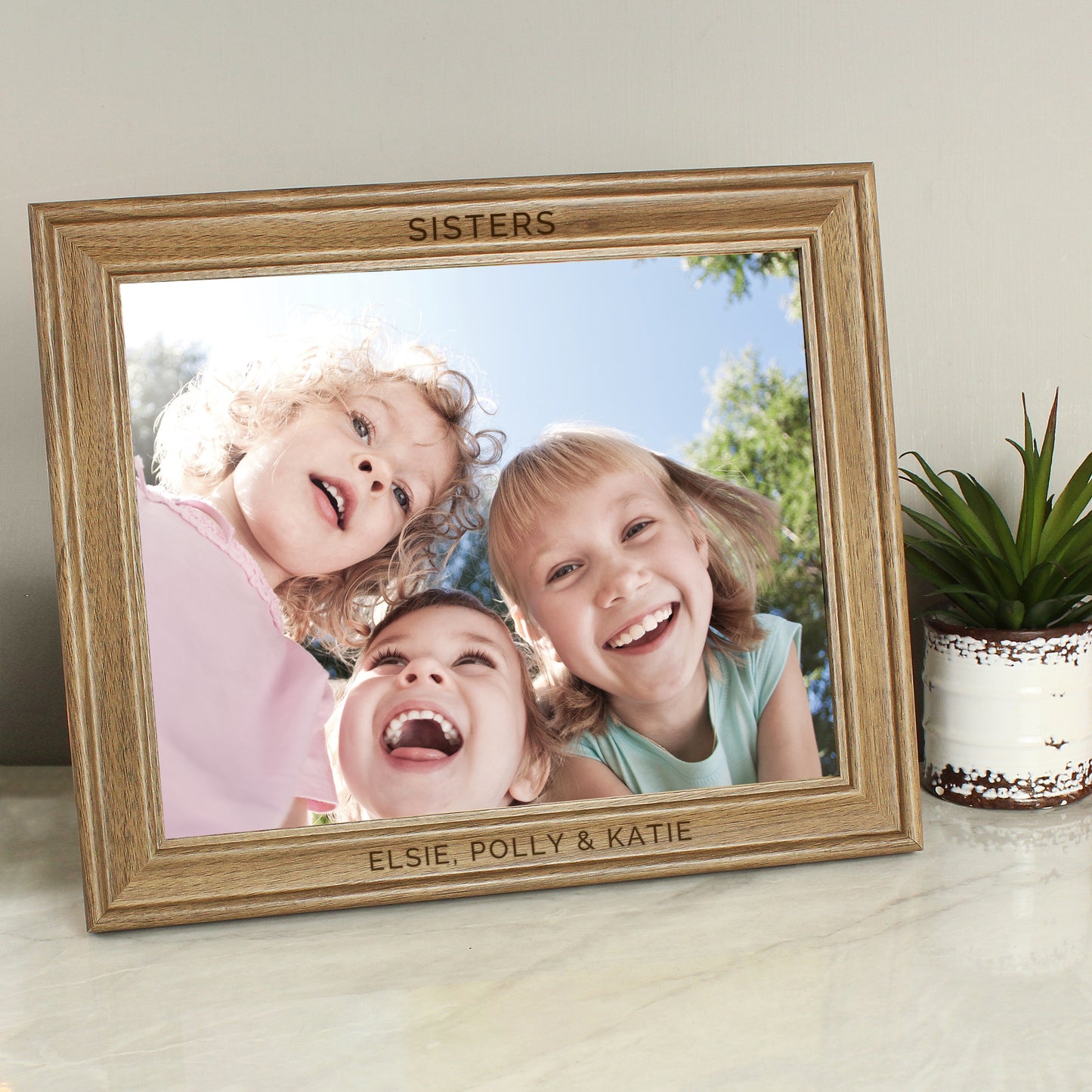 Personalised Free Text 10x8 Wooden Frame