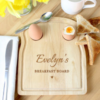 Personalised Heart Egg & Toast Board