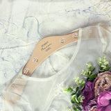 Personalised White Floral Wooden Hanger