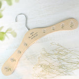 Personalised White Floral Wooden Hanger